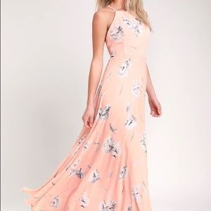 Lulus Floral Print Maxi Dress